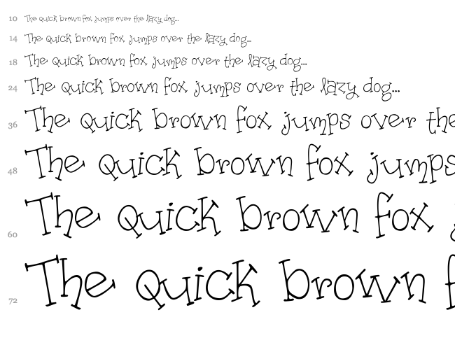 Organic Fridays font waterfall